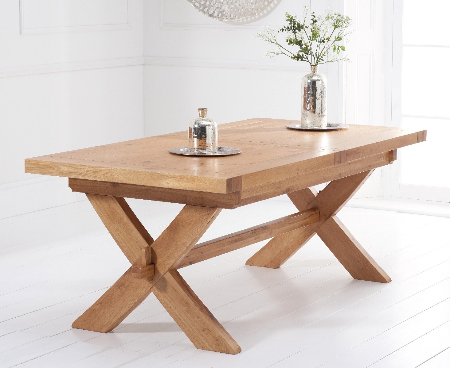 Product photograph of Extending Buckley 200cm Oak Dining Table from Oak Furniture Superstore