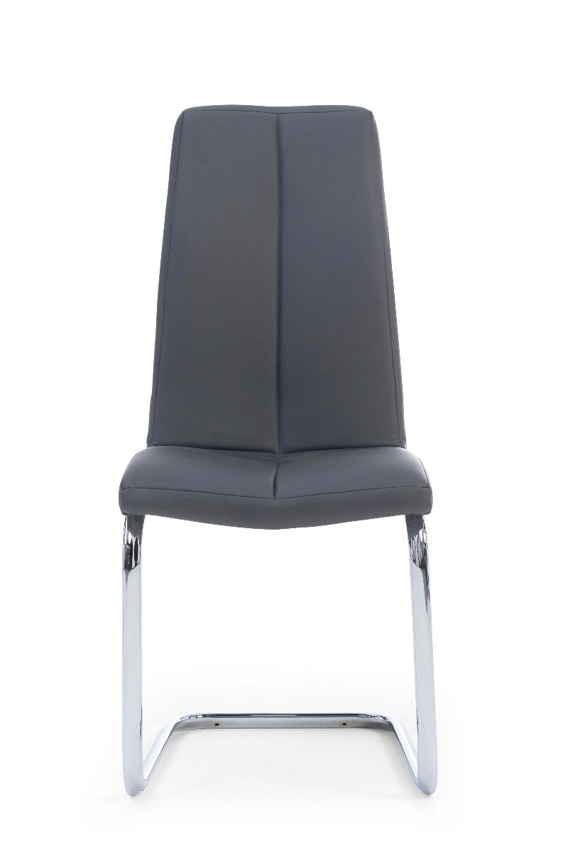 Photo 1 of Gianni grey faux leather dining chairs