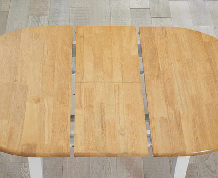Photo 4 of Amalfi oak and white painted extending dining table
