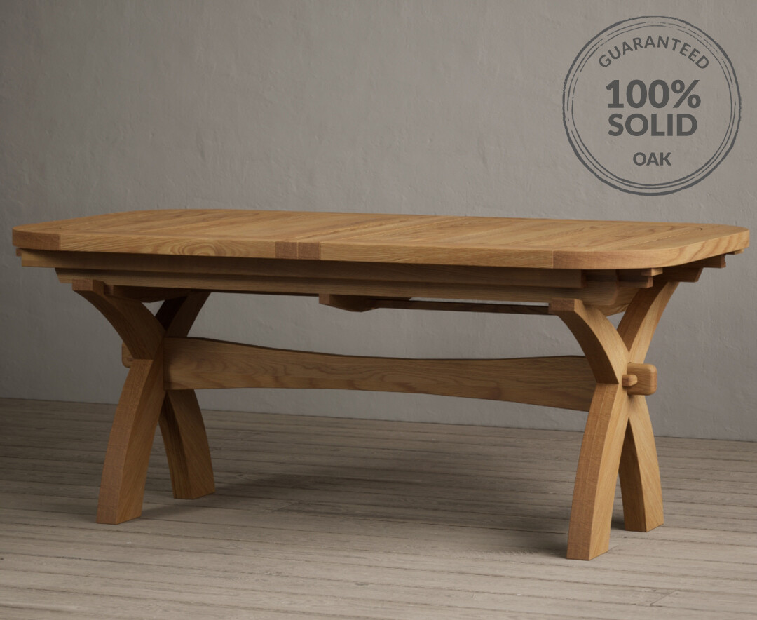 Photo 1 of Extending olympia 180cm solid oak dining table with 10 brown chairs