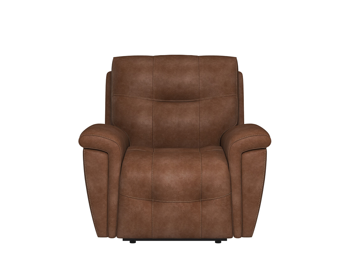 Photo 1 of Barlow dark brown faux leather reclining armchair