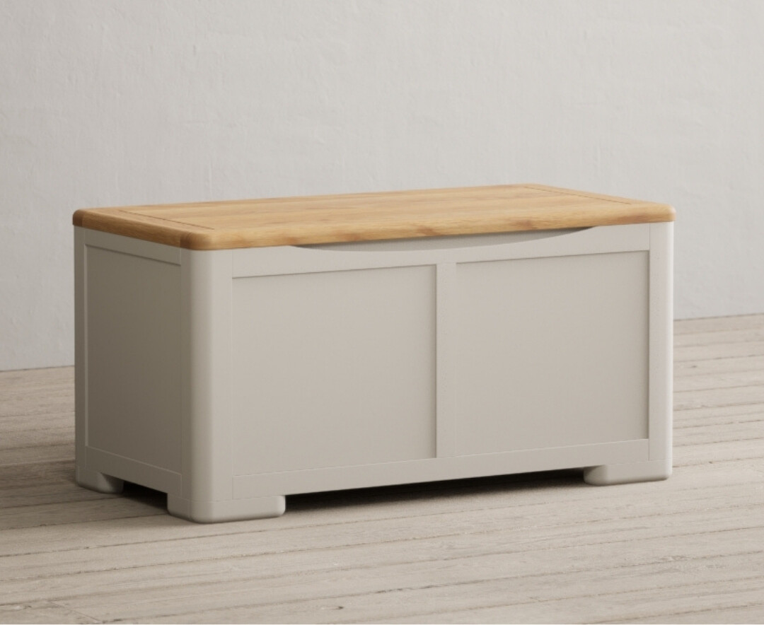 Alba Oak And Soft White Painted Blanket Box