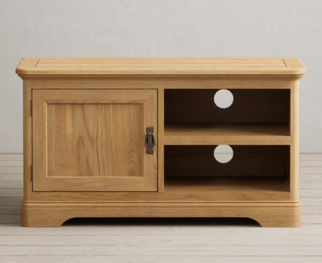 Product photograph of Bridstow Solid Oak Small Tv Cabinet from Oak Furniture Superstore