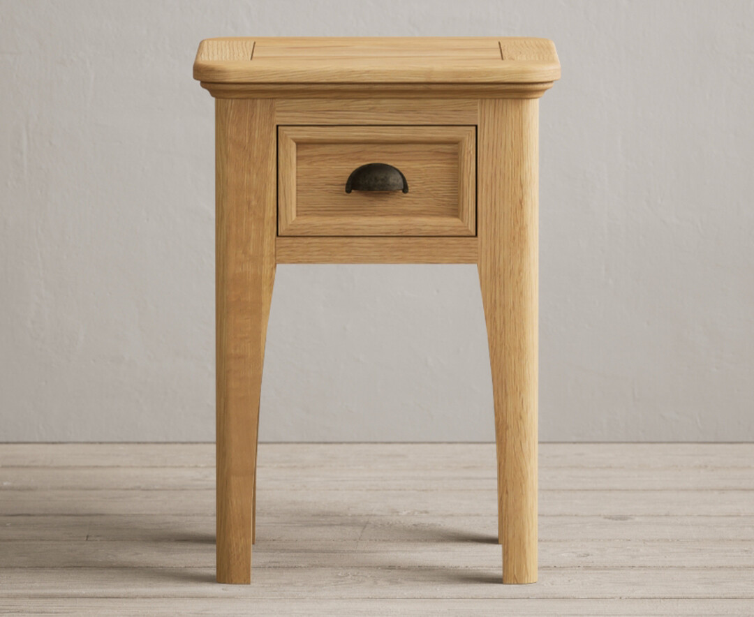 Product photograph of Bridstow Solid Oak 1 Drawer Bedside from Oak Furniture Superstore