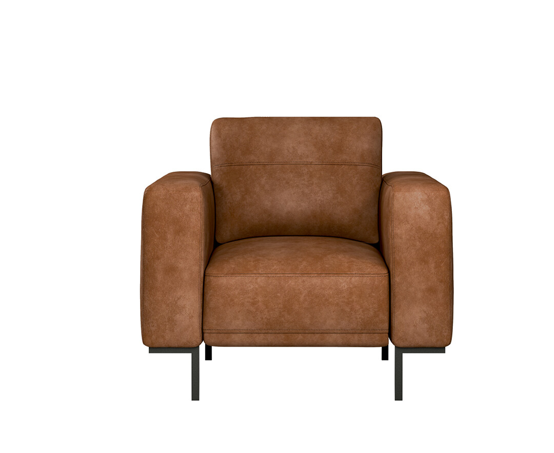 Photo 1 of Camden tan faux leather armchair