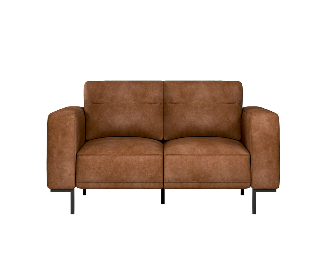 Photo 1 of Camden tan faux leather 2 seater sofa