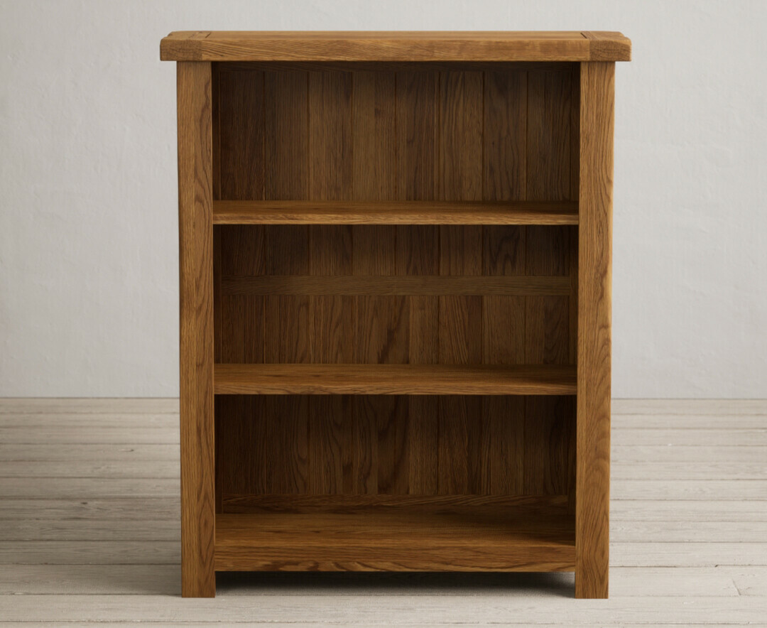 Harrogate Rustic Solid Oak Small Bookcase