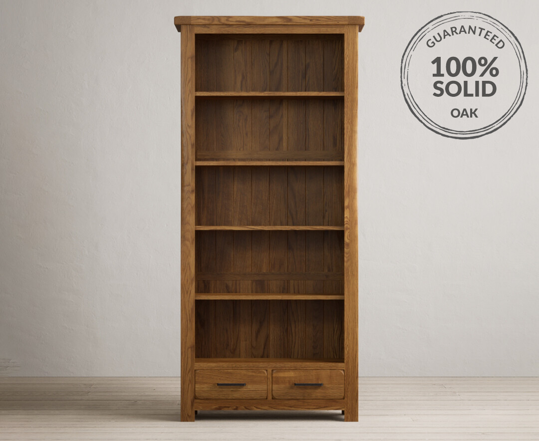 Photo 1 of Country rustic solid oak large bookcase