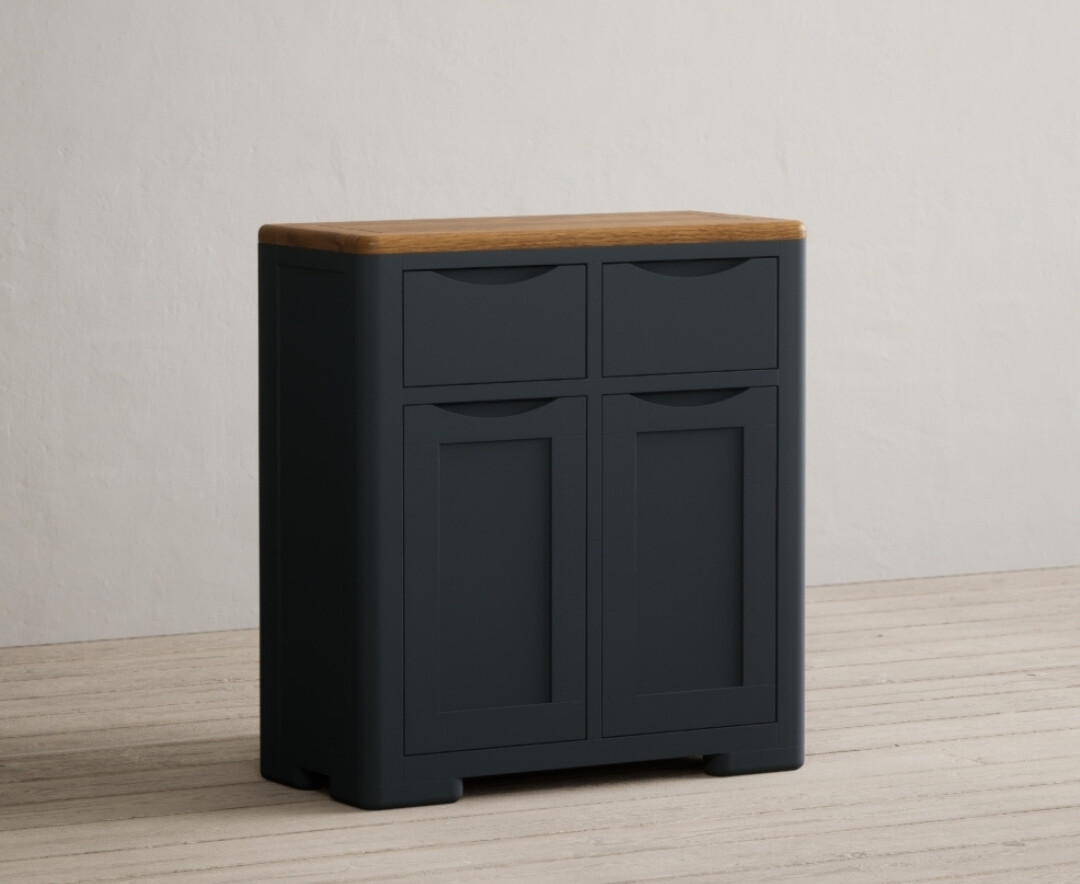 Pembridge Oak And Dark Blue Painted Hallway Sideboard