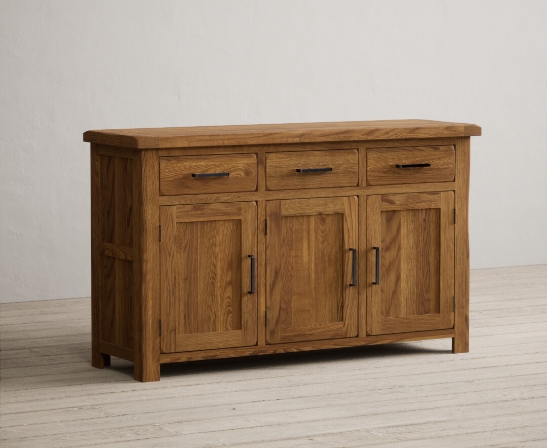 Harrogate Rustic Solid Oak Large Sideboard