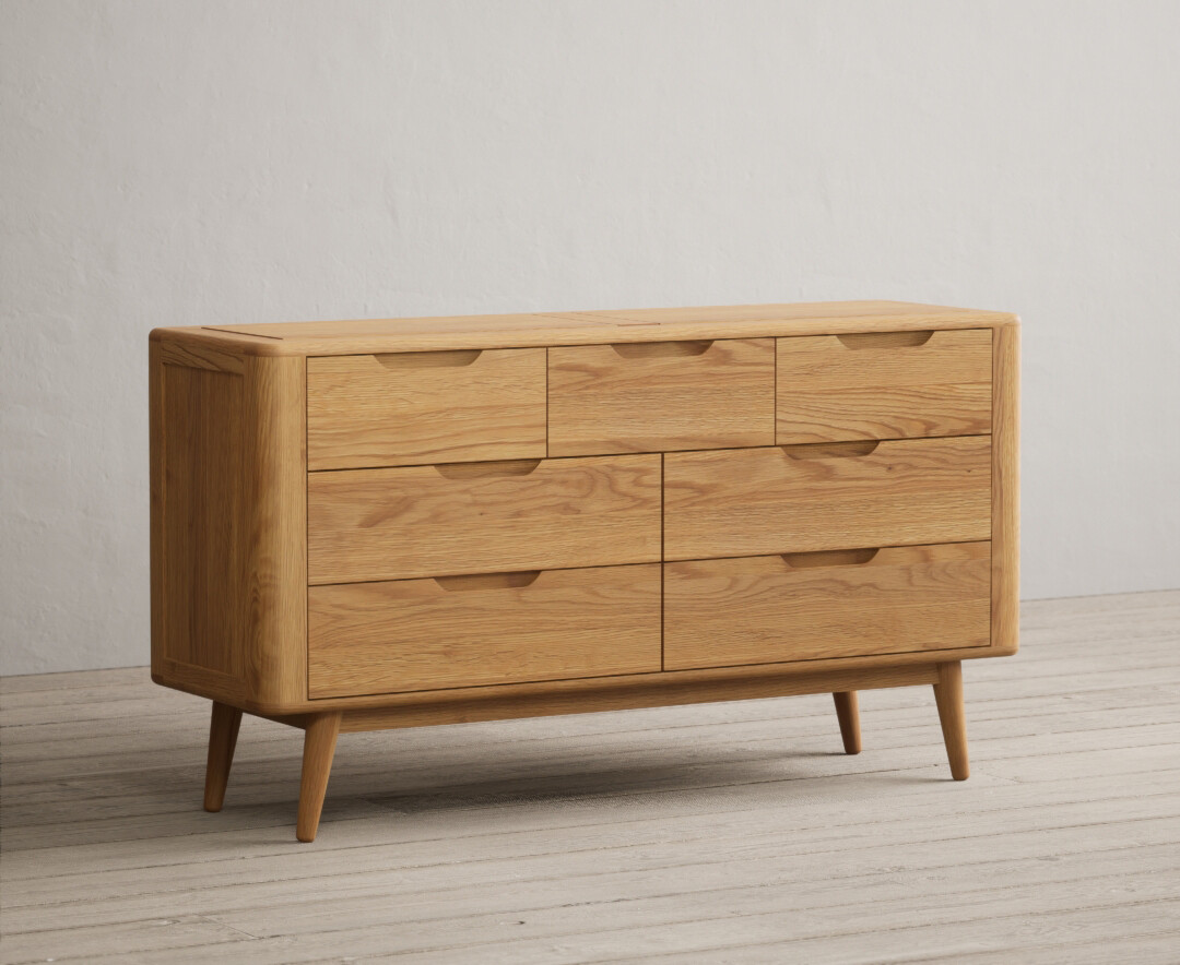 Rosa Solid Oak 3 Over 4 Wide Chest Of Drawers