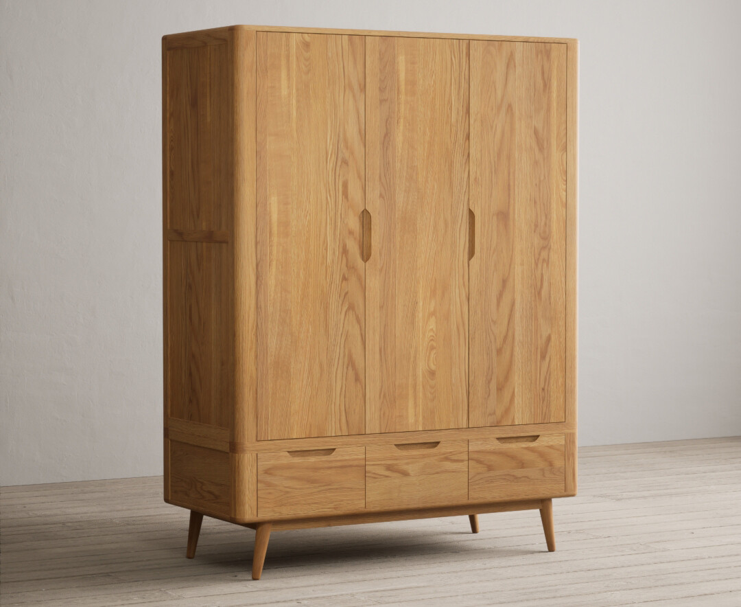 Rosa Solid Oak Triple Wardrobe