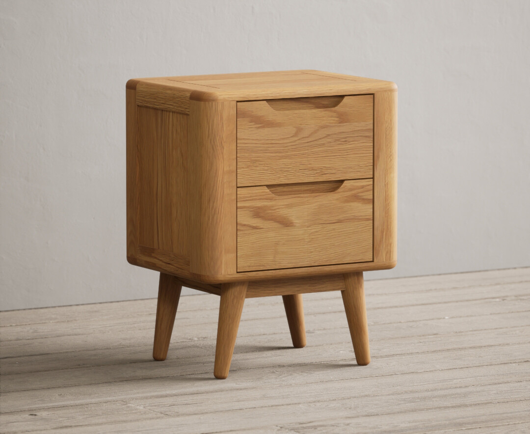 Rosa Solid Oak 2 Drawer Bedside Chest