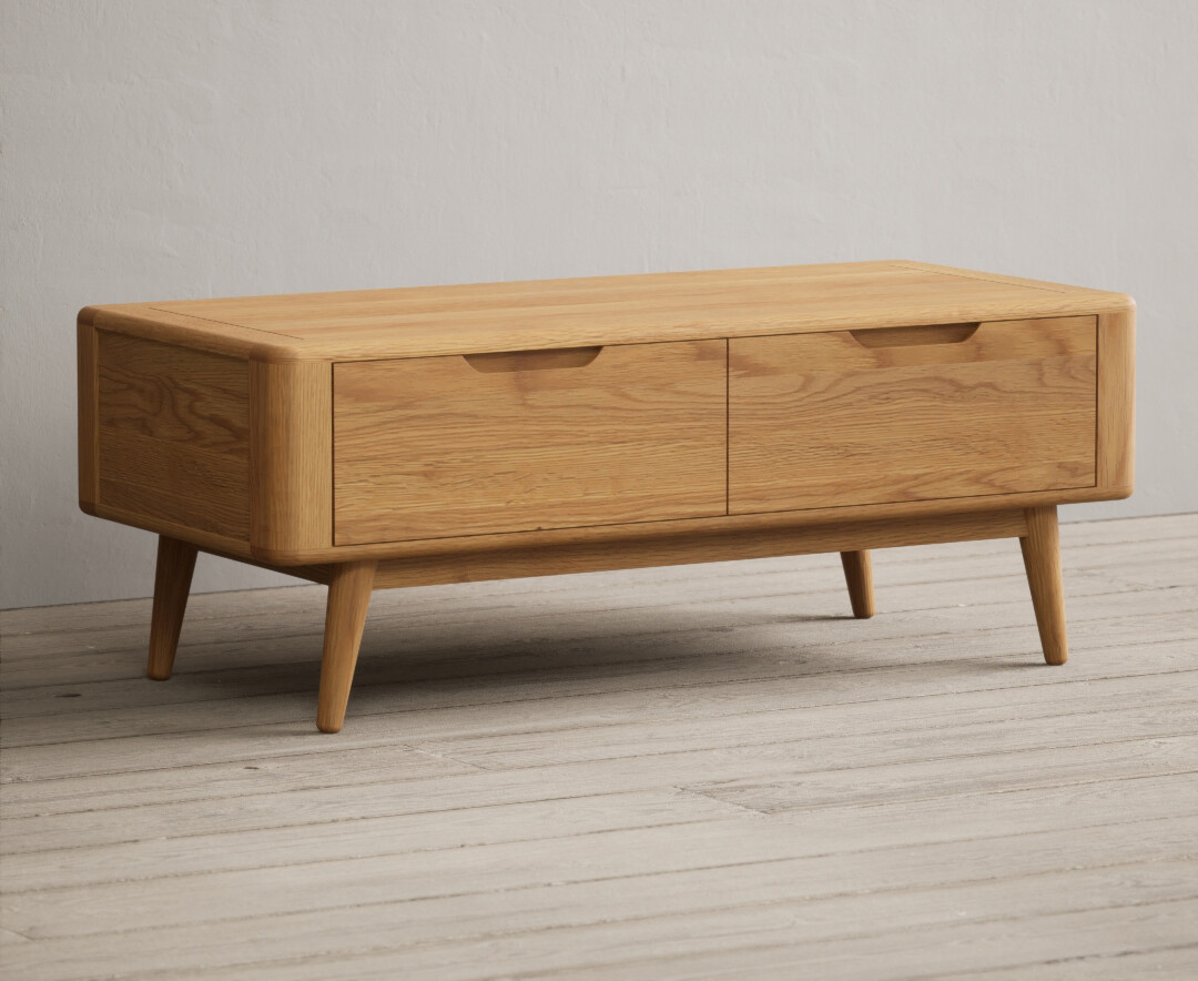 Rosa Solid Oak 4 Drawer Storage Coffee Table