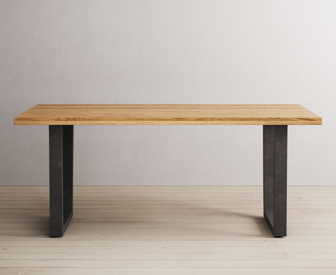 Product photograph of Loft Solid Oak 190cm Dining Table from Oak Furniture Superstore