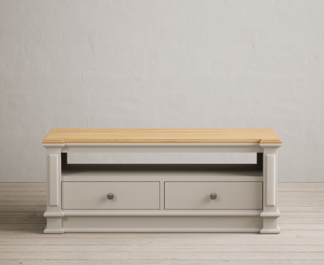 Product photograph of Lawson Oak And Soft White Painted Coffee Table from Oak Furniture Superstore