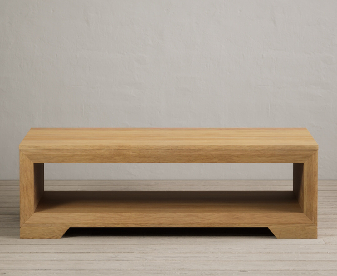 Product photograph of Tilt Solid Oak Coffee Table from Oak Furniture Superstore