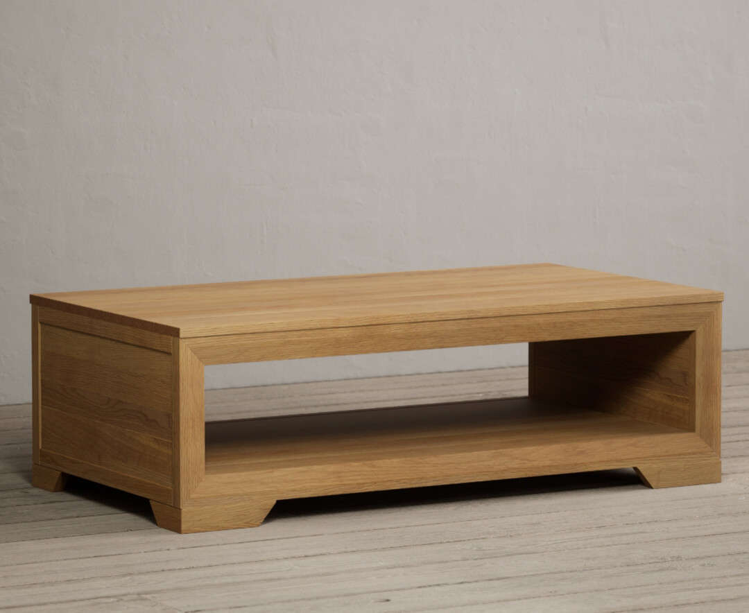 Product photograph of Tilt Solid Oak Coffee Table from Oak Furniture Superstore.