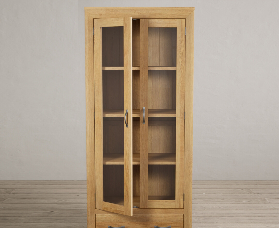 Photo 3 of Tilt solid oak glazed display cabinet