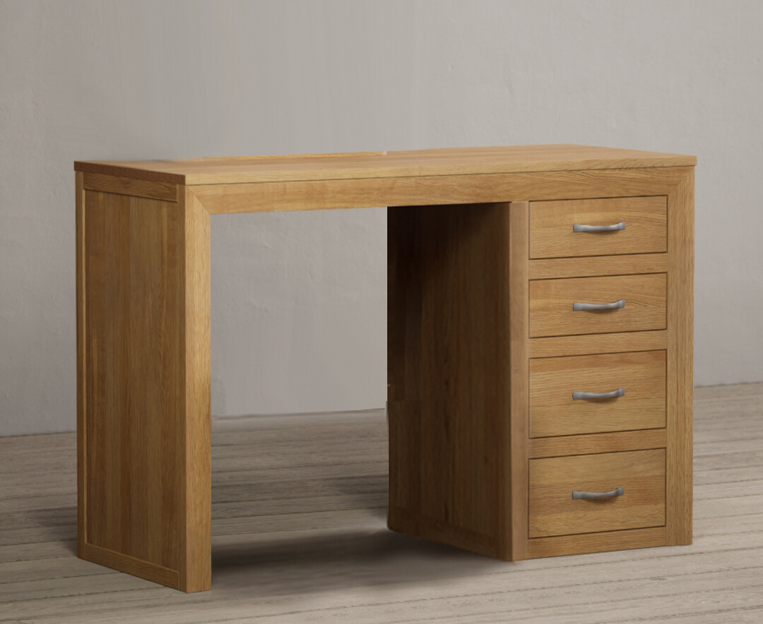 Product photograph of Tilt Solid Oak Dressing Table from Oak Furniture Superstore.