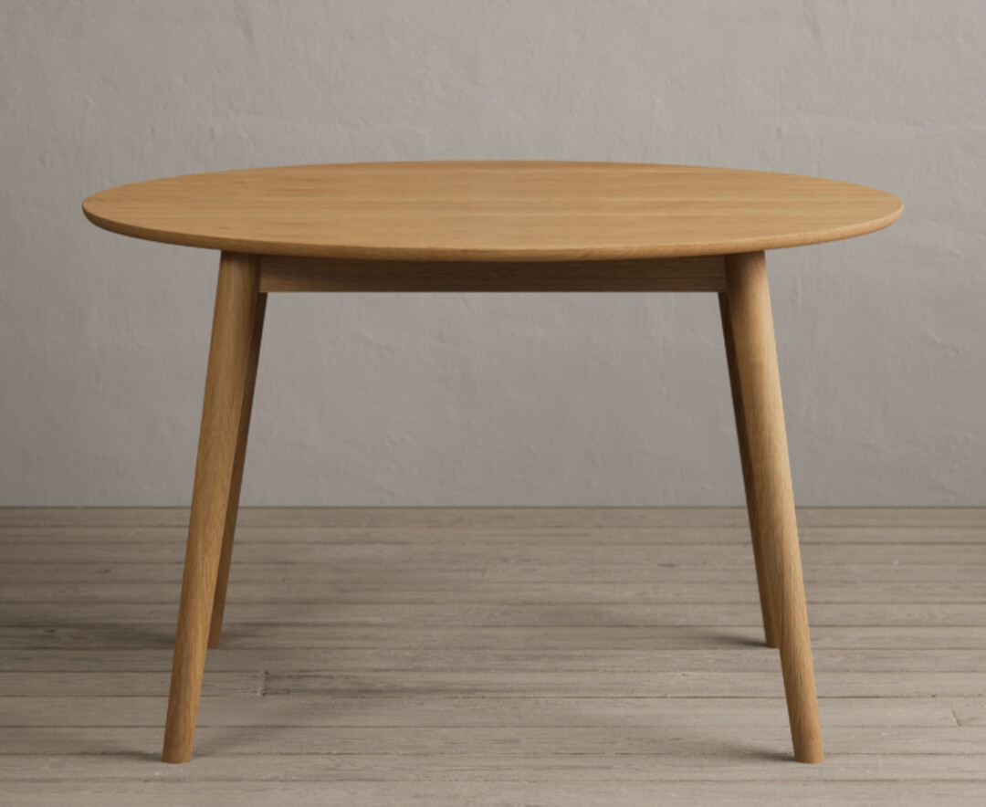 Nordic 120cm Round Solid Oak Dining Table