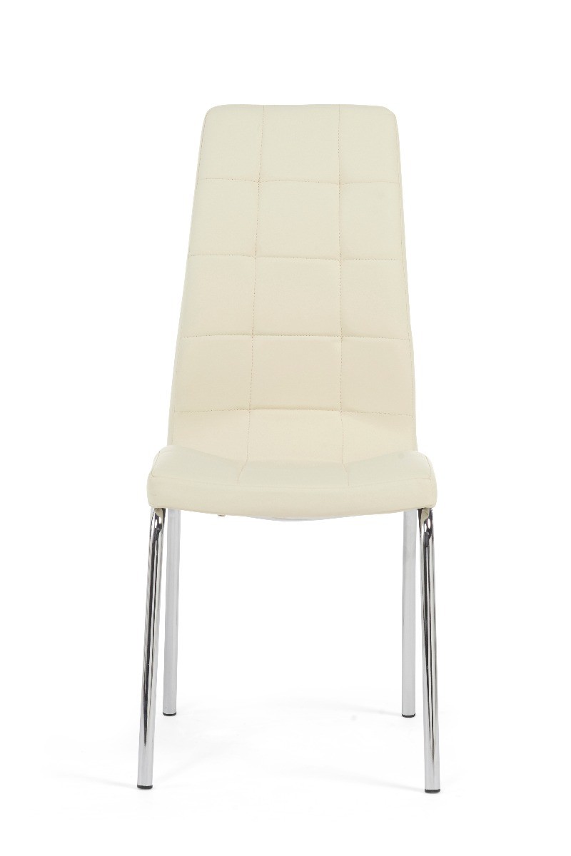 Photo 1 of Enzo cream faux leather dining chairs