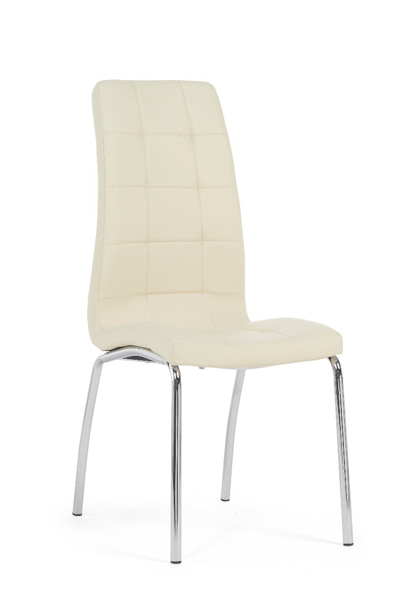 Photo 2 of Enzo cream faux leather dining chairs