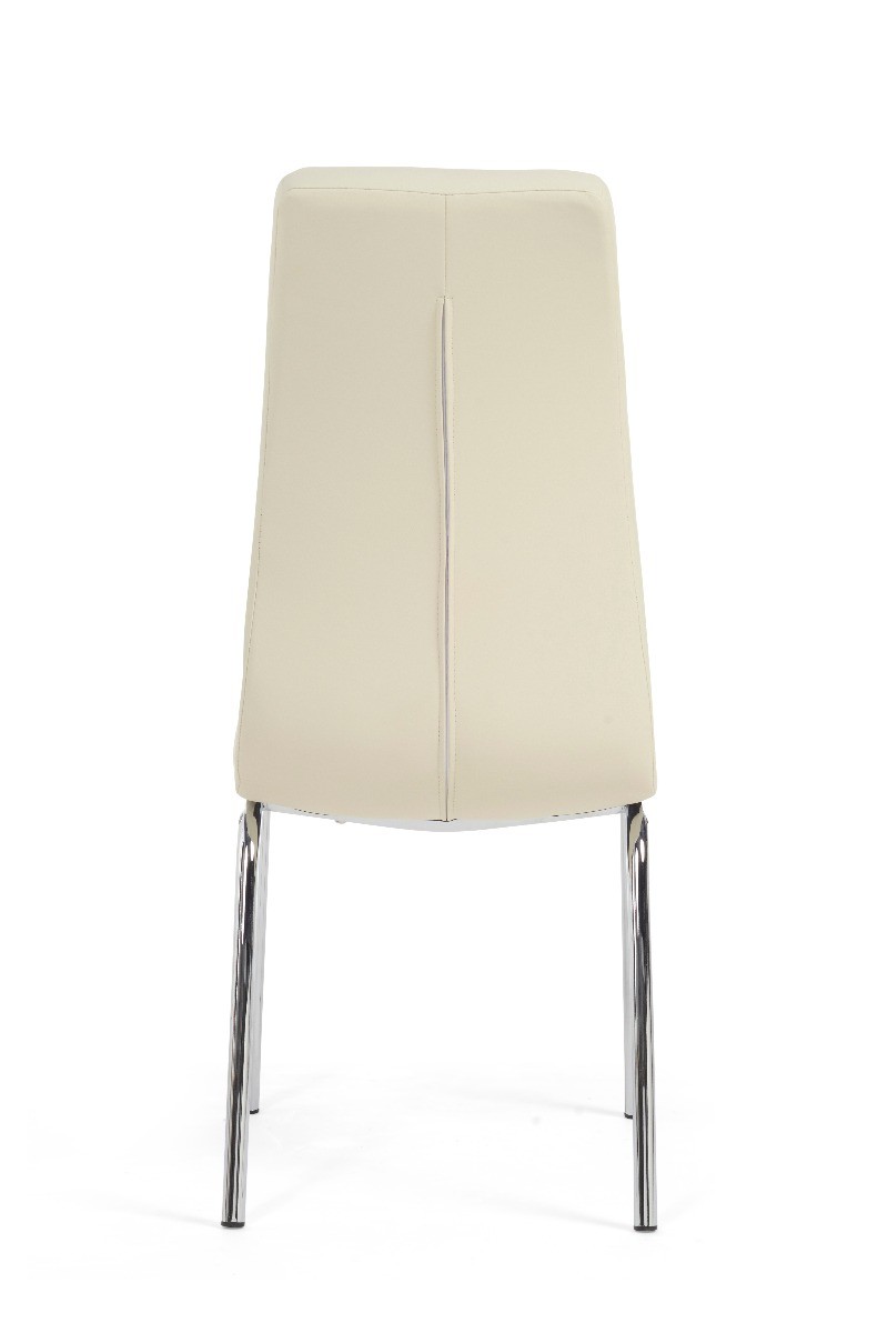 Photo 5 of Enzo cream faux leather dining chairs