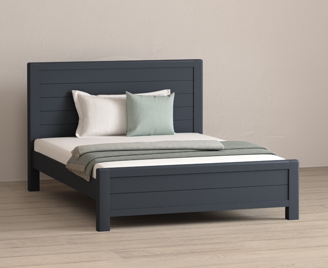 Product photograph of Pembridge Dark Blue Painted Double Bed from Oak Furniture Superstore