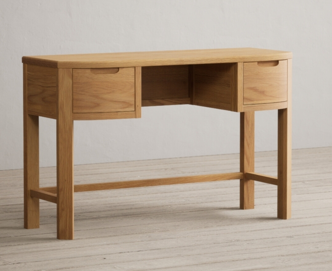 Somerton Curved Solid Oak Dressing Table