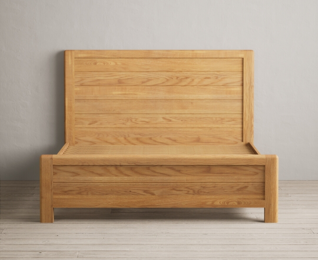 Somerton Curved Solid Oak King Size Bed