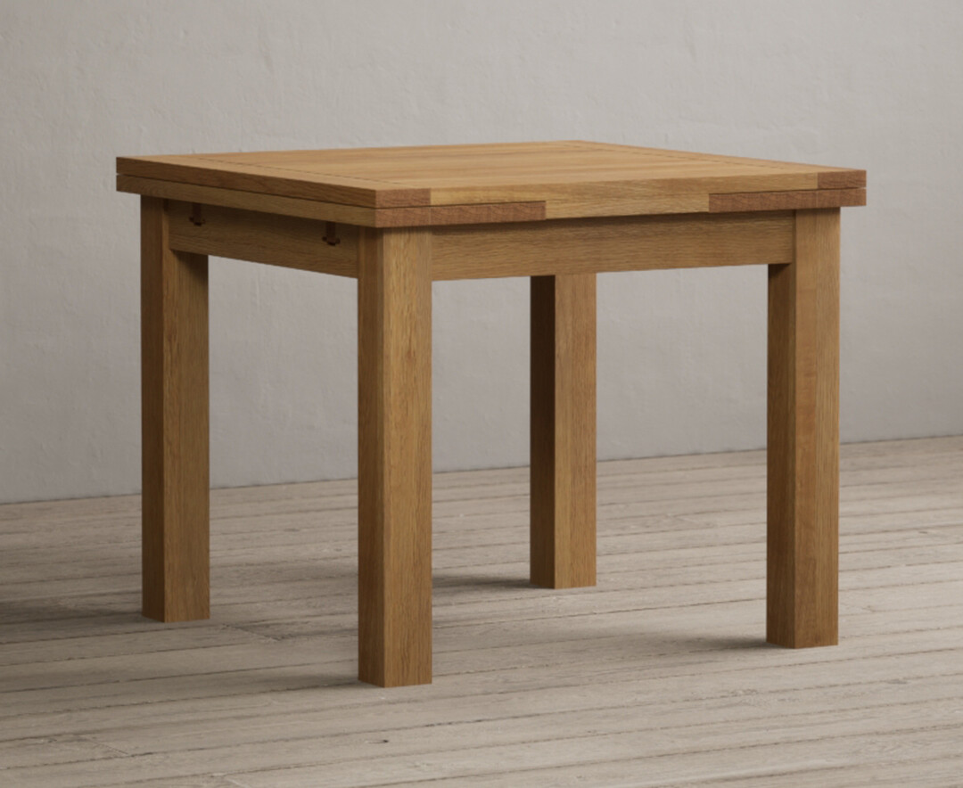 Product photograph of Extending Buxton 90cm Solid Oak Dining Table from Oak Furniture Superstore