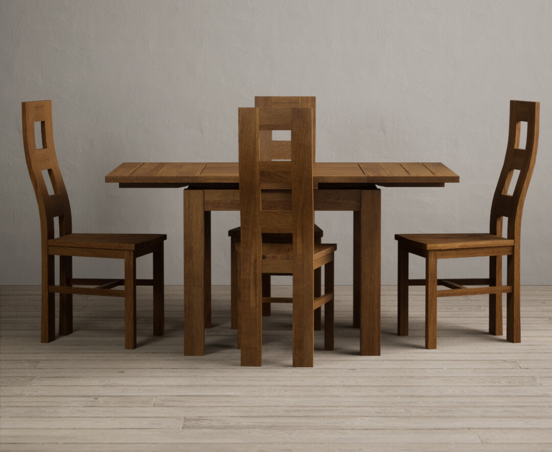 Product photograph of Buxton 90cm Rustic Solid Oak Extending Dining Table With 6 Rustic Rustic Solid Oak Flow Back Chairs With Rustic Seats from Oak Furniture Superstore.