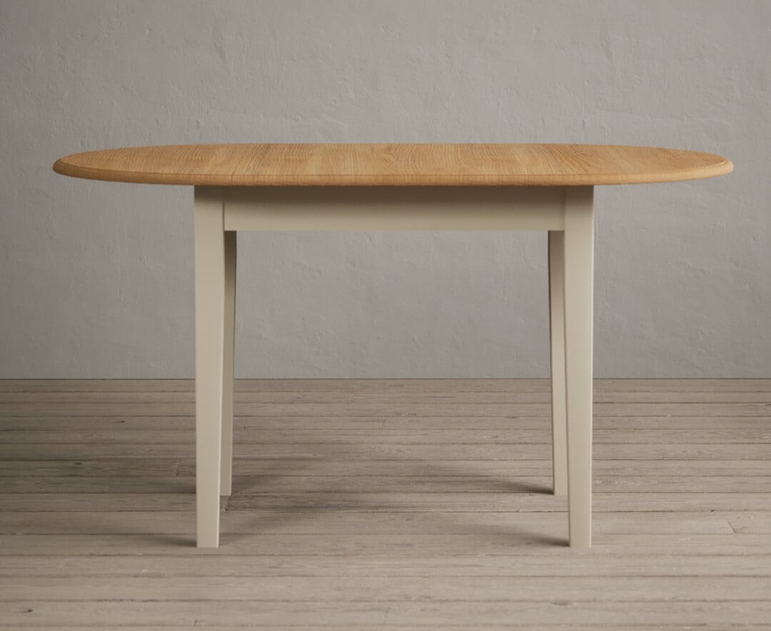 Product photograph of Extending Warwick Oak And Cream Painted Dining Table from Oak Furniture Superstore