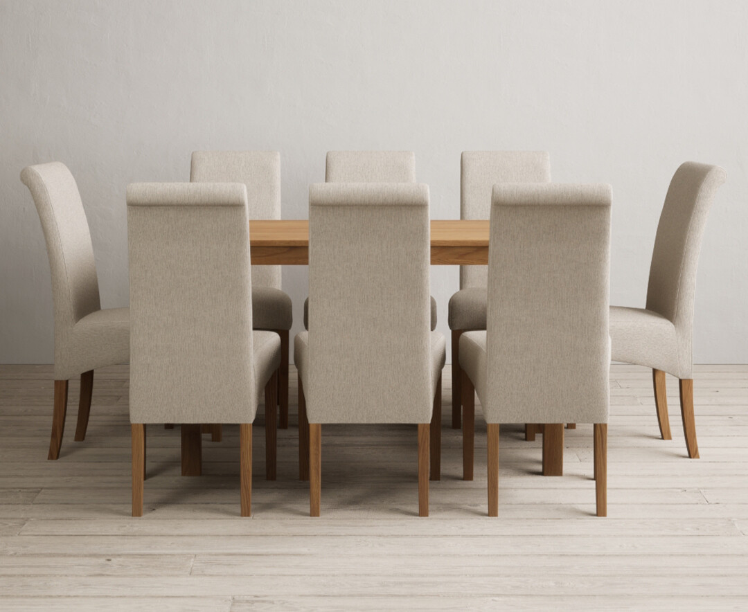 York 120cm Solid Oak Dining Table With 4 Grey Chairs