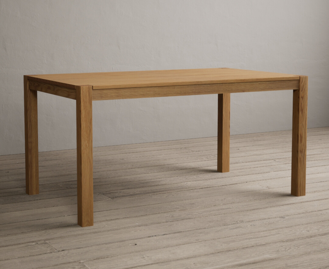 Photo 1 of York 150cm solid oak dining table with 2 light grey orson fabric chairs and 1 york bench